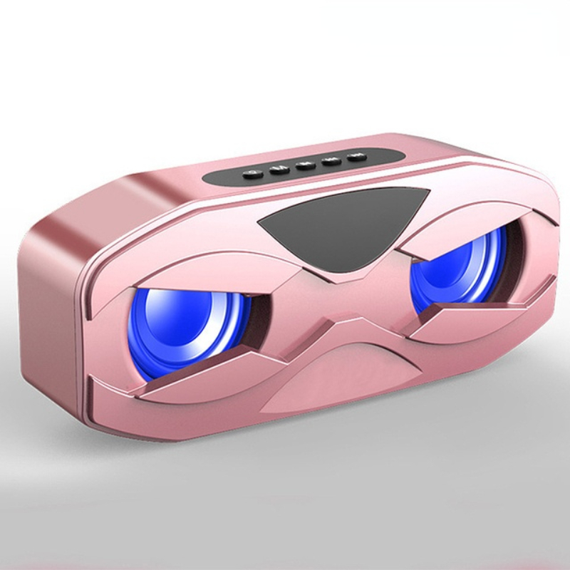Cool Robot Design Bluetooth Speaker Rhythm Flash Wireless Loudspeaker FM Radio Alarm Clock TF Card Support Subwoofer