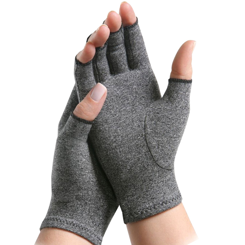 Compression Floves for Arthritis Women Mitten Therapy Pressure Gloves Hand Pain Relief Half-finger Mittens Winter Gloves