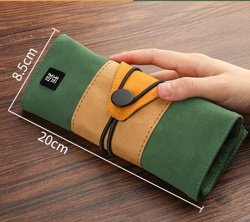 Roll Pencil Case Pencil Box School Kawaii Pencil Pouch Wrap Roll Up Pen Holder Organizer Stationery Case for Student Artist