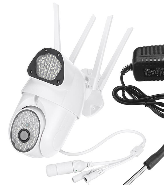 Home Security Wifi Camera 4X Digital Zoom Speed Dome Camera with Siren Light Dome IP Camera Cloud