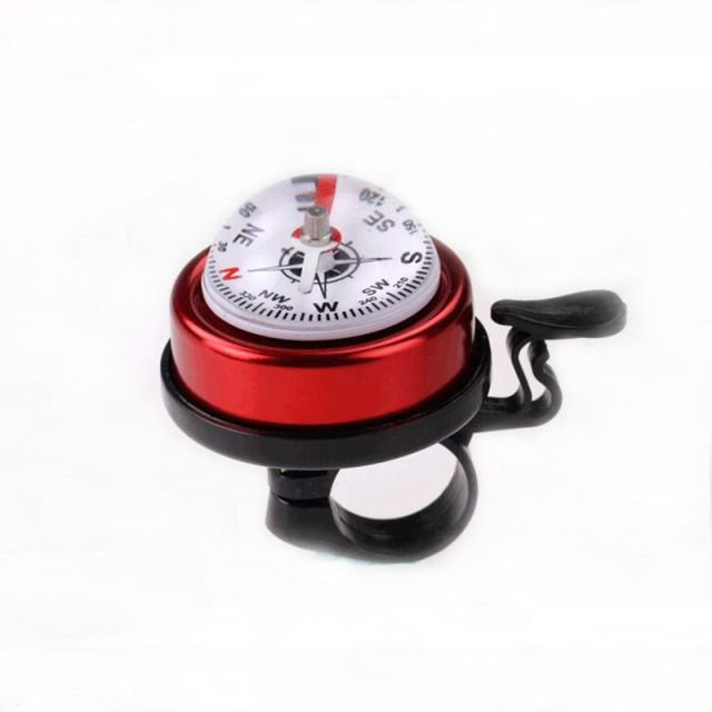 1PC Bicycle Bell Bike Compass Bicycle Bells Mountain Bike Handlebar Compass Ring Aluminum Cycling Bike Horn Cycling Equipment