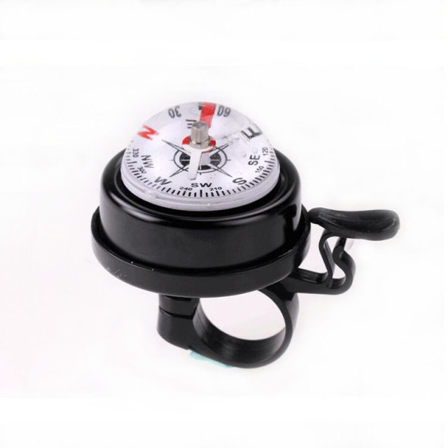 1PC Bicycle Bell Bike Compass Bicycle Bells Mountain Bike Handlebar Compass Ring Aluminum Cycling Bike Horn Cycling Equipment