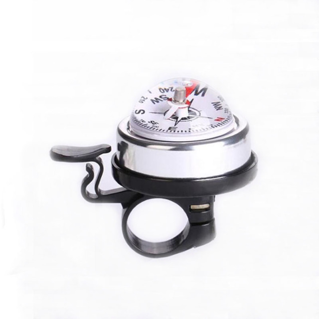 1PC Bicycle Bell Bike Compass Bicycle Bells Mountain Bike Handlebar Compass Ring Aluminum Cycling Bike Horn Cycling Equipment