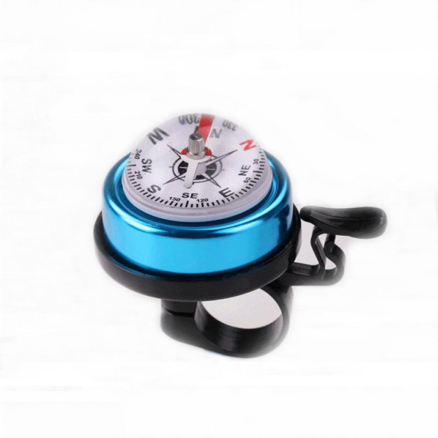 1PC Bicycle Bell Bike Compass Bicycle Bells Mountain Bike Handlebar Compass Ring Aluminum Cycling Bike Horn Cycling Equipment