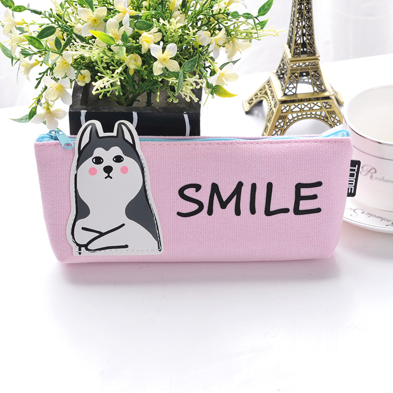 Blue Bear Pencil Case Fabric School Supplies Stationery Gift School Cute Animal Pencil Box Pencilcase Pencil Bag Tool