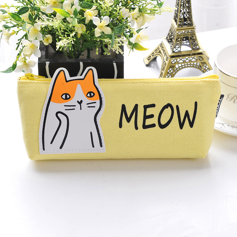 Blue Bear Pencil Case Fabric School Supplies Stationery Gift School Cute Animal Pencil Box Pencilcase Pencil Bag Tool