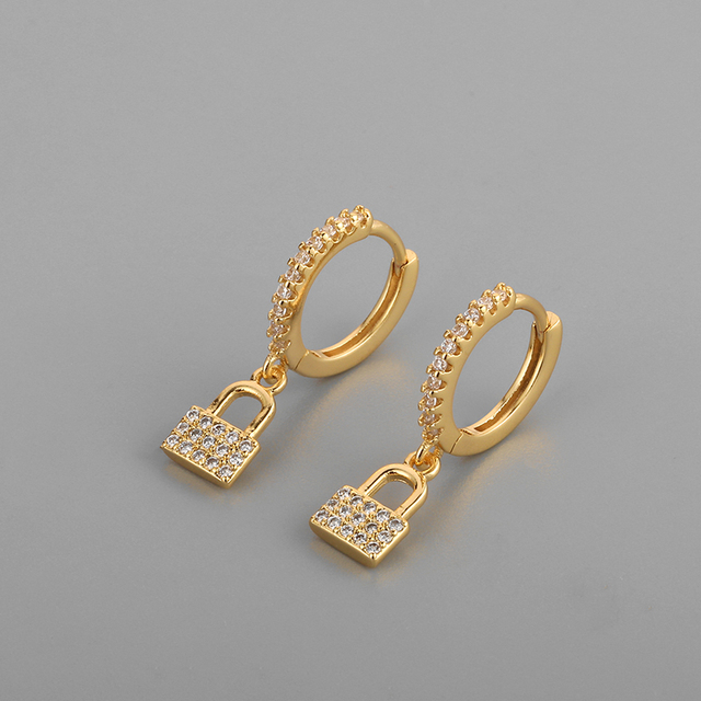 Lock Hoop Earrings for Women Small Earrings Hoops Minimal Jewelry