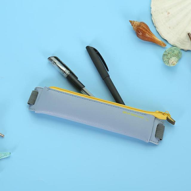Kawaii Pencil Cases PVC Leather Pen Case Estuche Escolar Elastic Band For Notebook Pencil Bags School Supplies Pencil Case