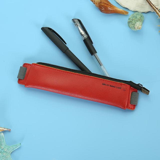 Kawaii Pencil Cases PVC Leather Pen Case Estuche Escolar Elastic Band For Notebook Pencil Bags School Supplies Pencil Case
