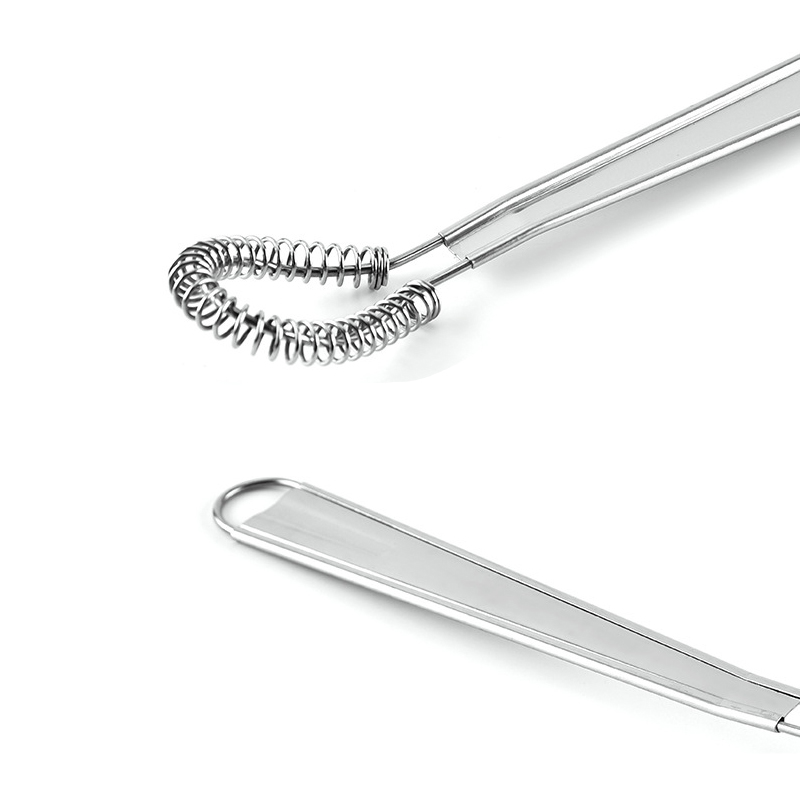Spring Whisk Egg Beater Honey Stirrer Honey Spoon Drink Mixer Powder Whisk Mannul SS Tool Kitchen Accessories Supplies