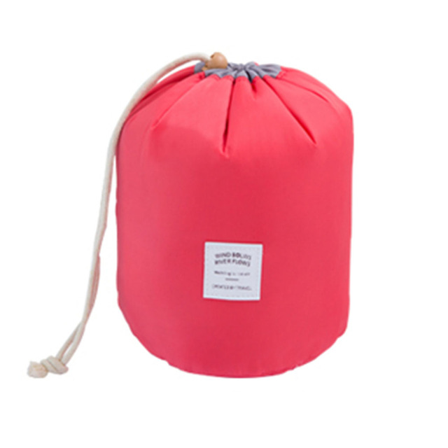 Fashion Drawstring Barrel Shaped Women Cosmetic Bag High Quality Makeup Organizer Storage Bags Travel Toiletry Kit Dropshipping