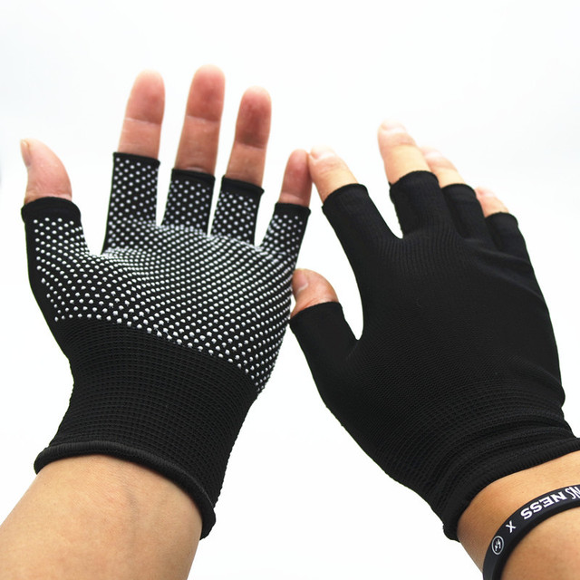 New Nylon Cycling Gloves Breathable Anti-slip Outdoor Gym Sports Yoga Exercise Half Finger Gloves MTB Bike Bicycle Gloves