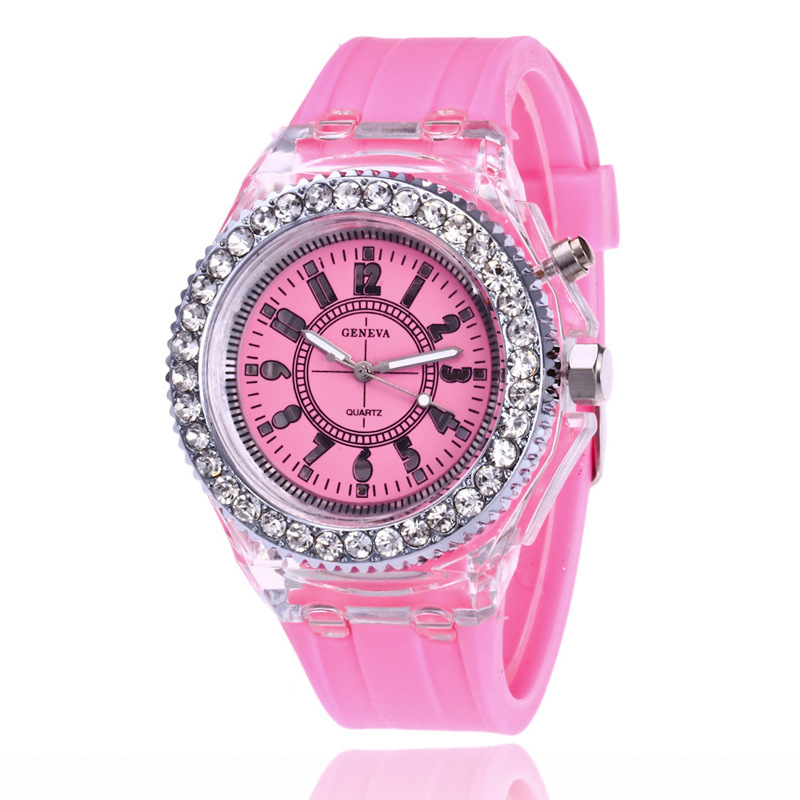 newest high quality Geneva Watches silicone rhinestone Women quartz watch ladies dress watch