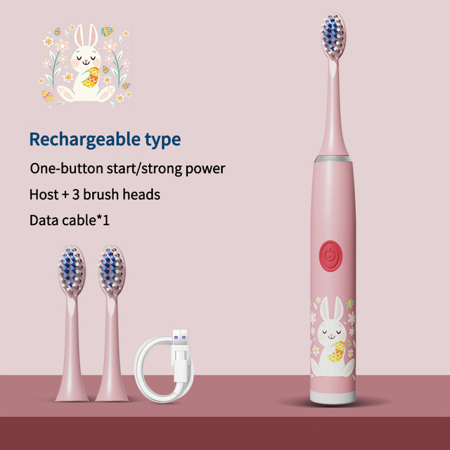 Electric Toothbrush for Children Waterproof Kids Teeth Toothbrush Cartoon Electric Tooth Brush for 3-12 Ages Kid Teeth Cleaner