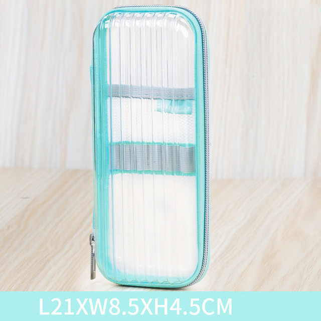 transparent pencil case Cute Large capacity stationery box school Pencil cases gifts for children student pen case Kawaii penbag