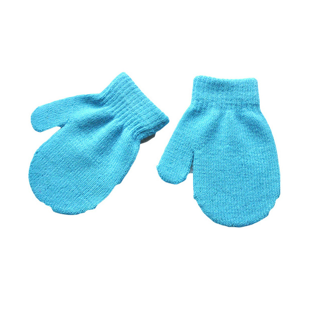 New Arrival Winter Boys Girls Knitted Gloves Warm Full Finger Mittens Gloves For Children Toddler Kids Winter Gloves 1-4 Y