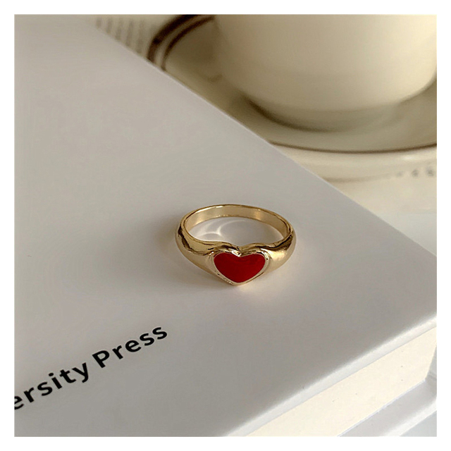 Love Heart Fashion Couple Rings Korean Style Hand Jewelry Women Girl Rings Accessories For Friends