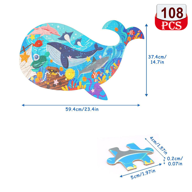 Puzzle Child City Animal Shapes Jigsaw Puzzles For Kids Educational Toy Education Toys For Children Xmas Gifts