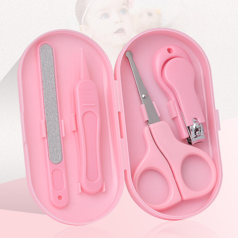 Newborn Baby Nail Care Sets Kids Scissors Luminous Nail File & Booger Clip Baby Nail Clipper
