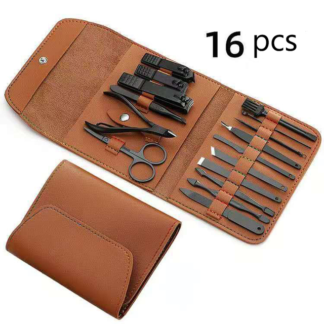 Multifunctional Manicure Set Foot Care Kit Professional Nail Clipper Set Pedicure Tools 16pcs For Nails Makeup Grooming Tools