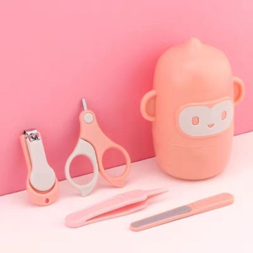Infant Nail Clippers Anti-pinch Set Cute Monkey Unicorn Nail Clippers Kit Baby Nail Polishing Special Scissors for Newborn