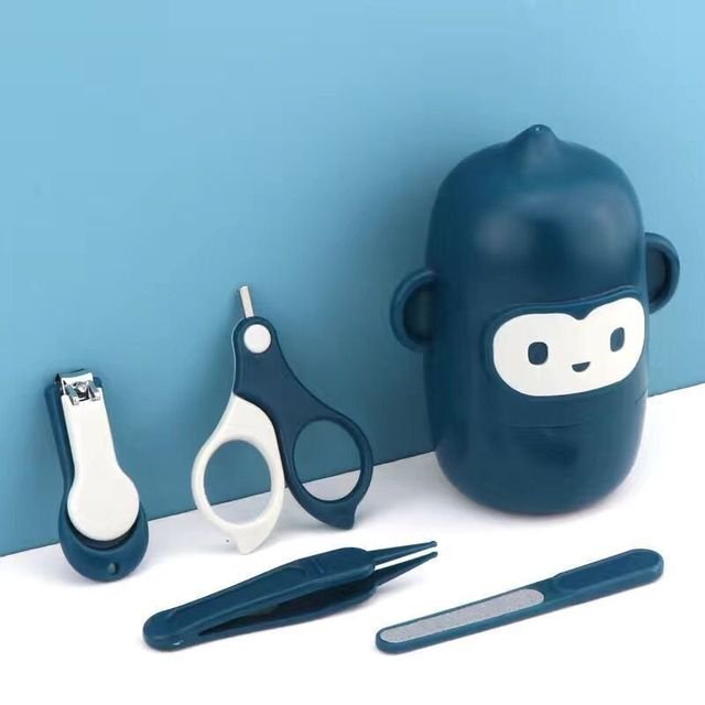 Infant Nail Clippers Anti-pinch Set Cute Monkey Unicorn Nail Clippers Kit Baby Nail Polishing Special Scissors for Newborn
