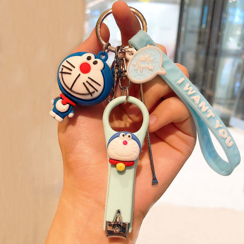 Creative Cartoon Keychain Nail Clippers  Men And Women Couple School Bag Pendant Gift