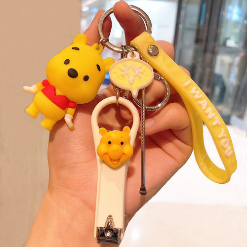 Creative Cartoon Keychain Nail Clippers  Men And Women Couple School Bag Pendant Gift
