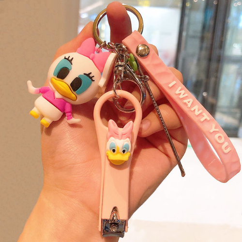 Creative Cartoon Keychain Nail Clippers  Men And Women Couple School Bag Pendant Gift