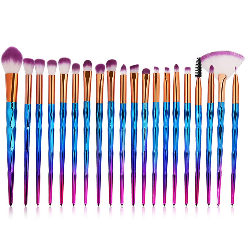 Diamond Makeup Brush Set Professional Cosmetics Brushes Foundation Blush Eyeshadow Contour Beauty Make Up Tool