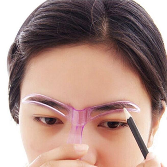 Professional Eyebrow Shaper Beauty Tool Makeup Grooming Shaping Stencil Drawing Blacken Eyebrow Template Reusable Styling Tool
