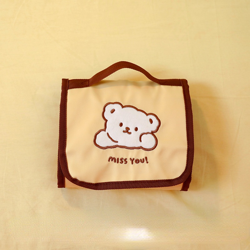 Korea Bear Make Up Bag Women Makeup Hanging Toiletries Organizer Travel Jewelry Fold Cosmetic Brushes Wash Kits Case Bag Pouch