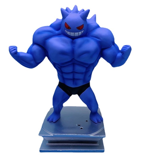 Pokemon Gespierde Man Geng Gui Figuur Anime Cartoon Fitness Trainer Decoratie Boxed Figuur Decoratie Jongen Cadeau