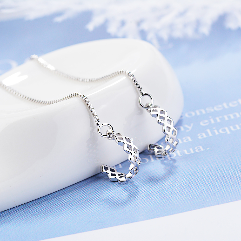 Simple Semi-circular Chain Clip Earrings For Women Long Tassel Earrings oorbellen pendientes