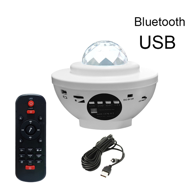 Colorful Starry Sky Galaxy Projector Light Bluetooth USB Voice Control Music Player Star Projector LED Night Light Kids Gifts