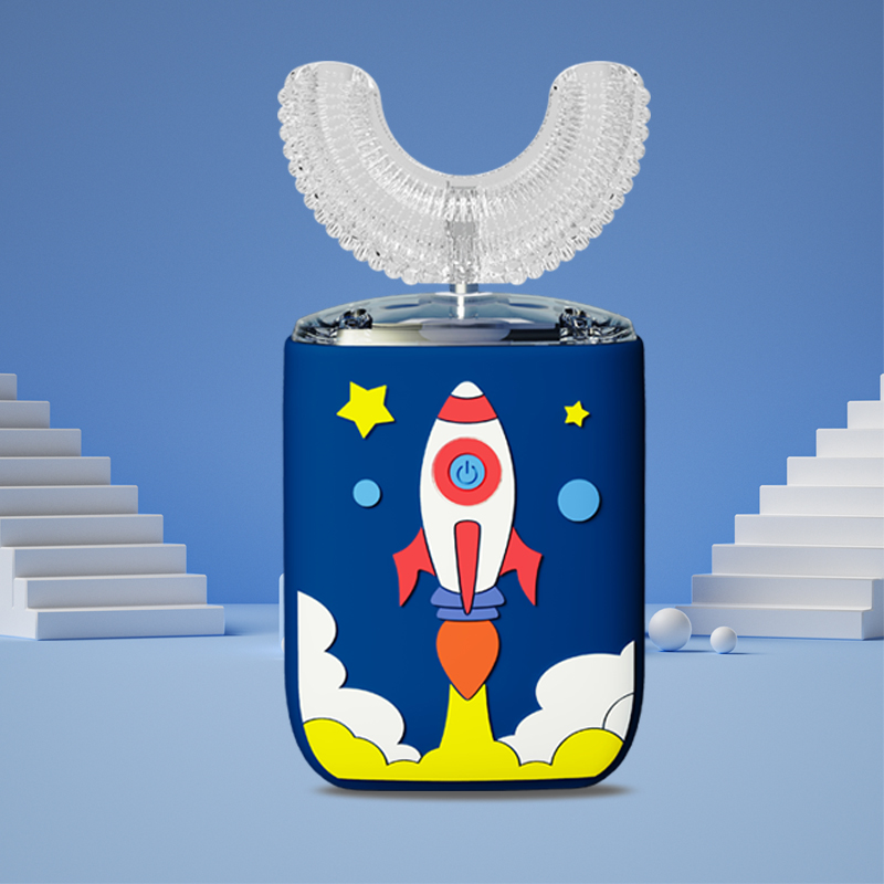 Smart Sonic Electric Toothbrush Children's Silicone Automatic Ultrasonic Toothbrush Cartoon Pattern Children's