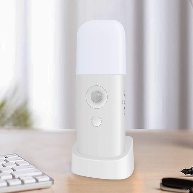 Motion Sensor Night Light Indoor, USB Rechargeable Dimmable LED Light,Portable Motion Activated Night Lamp for Kids Room Bedroom