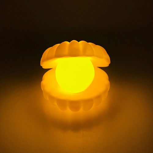 ins style creative pearl shell small night light unplugged decorative gift ornament