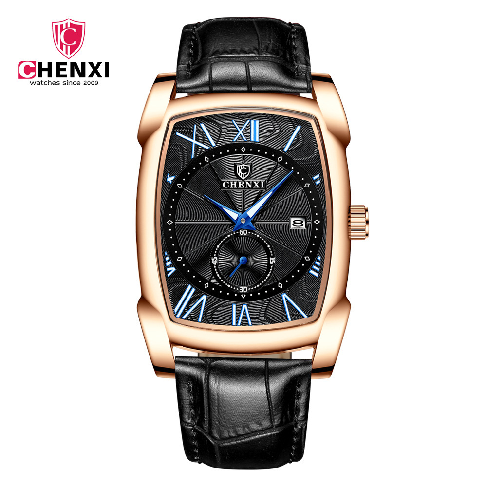 Men Watch Luxury Quartz Watches Top Brand Men's Waterproof Wristwatch Leather Strap Luminous Hands Mens Watches