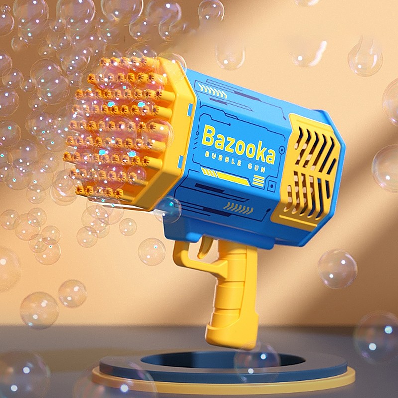 Bubble Gun Rocket 69 Holes Bubbles Machine Gun Launcher Shape Automatic Blower Soap Toys For Kids Children Gift Pomperos Toys