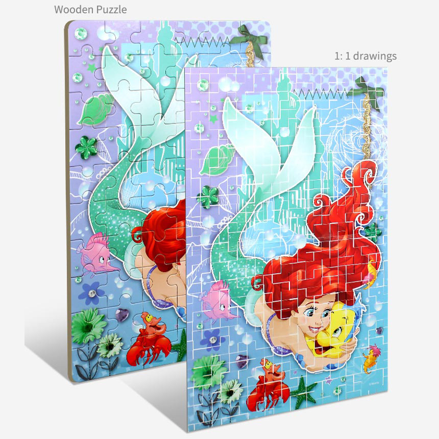 60 Pieces Frozen 2 Puzzle 3d Puzzle Children's Educational Toy Wooden Puzzles Marvel Puzzle Mermaid Princess Kids Puzzles