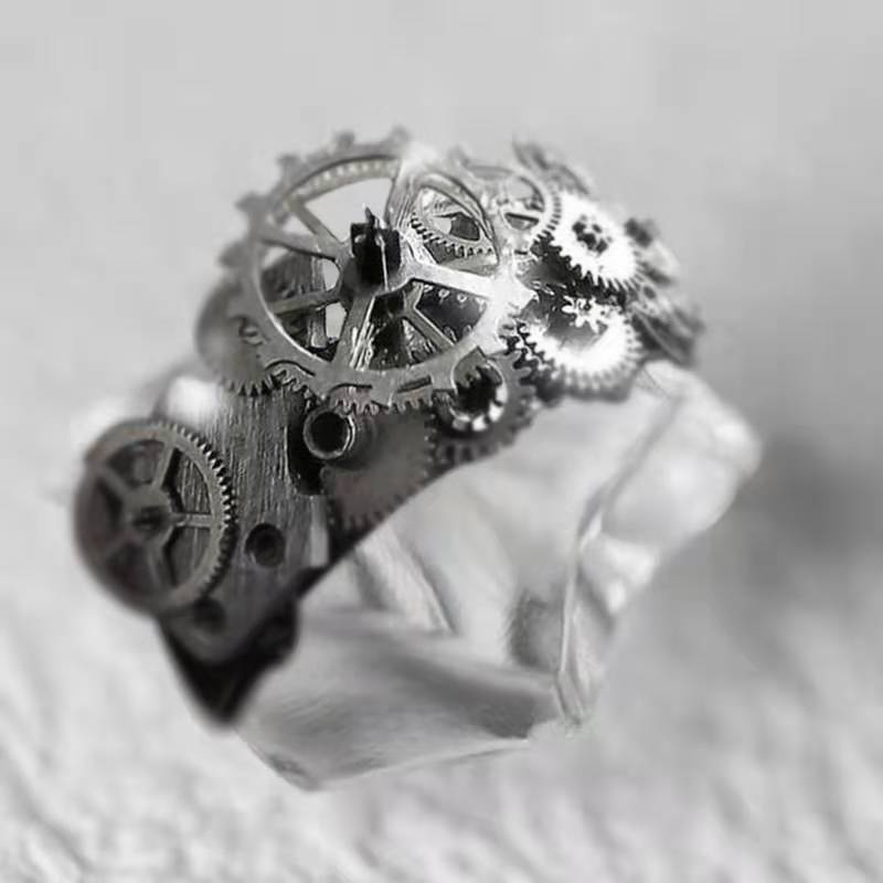 Vintage Rings Steampunk Mechanical Gear Jewelry Punk Unique Creative Fashion Unisex Rings Accessories