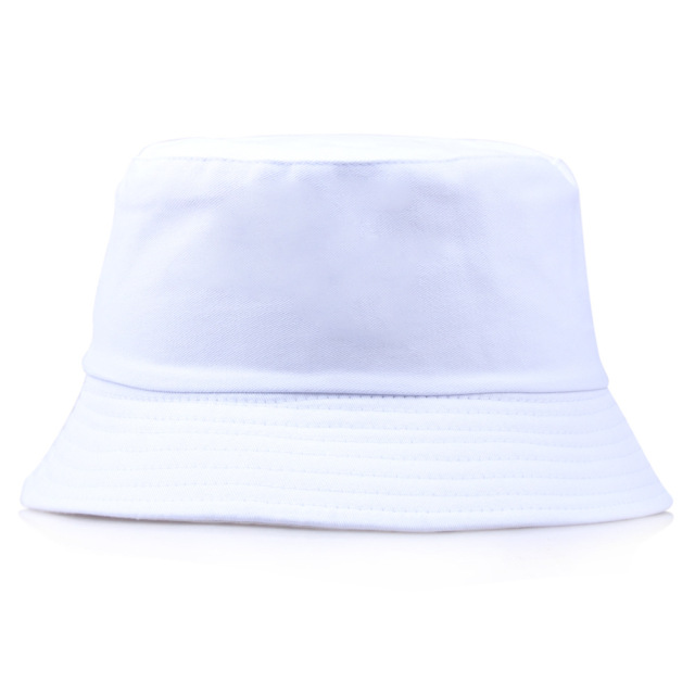 Solid Color Black Foldable Bucket Hat Beach Sun Hat Street Headwear Fisherman Outdoor White Cap Men and Woman Hat