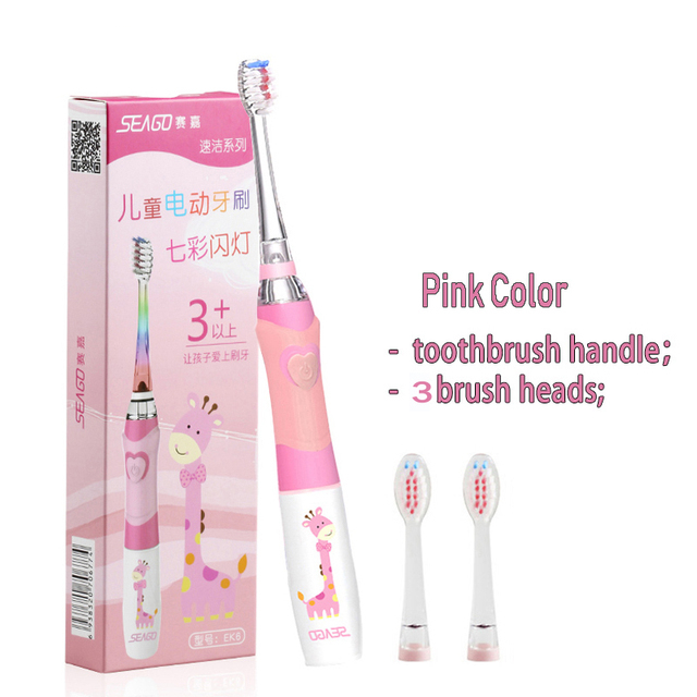 Children's Sonic Electric Toothbrush for 3-12 Ages Battery LED Sonic Kids Tooth Brush