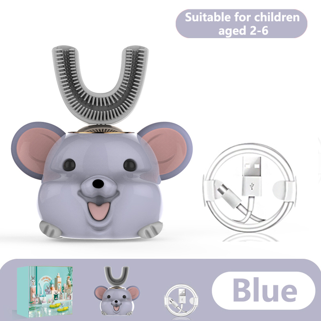 Children Sonic Electric Toothbrush Cartoon Pattern USB Charger