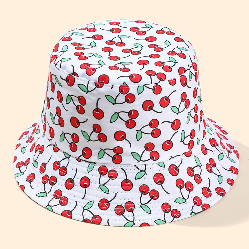 Streetwear Harajuku Hat Reversible Bucket Hats Flower Skull Print Hip Hop Cap Panama Fisherman Hat
