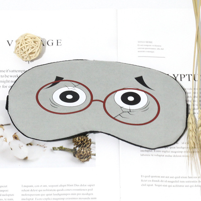 1pc Cartoon Sleep Eye Mask Cute Eye Cover Sleep Eyeshade Cover Breathable Sleeping Blindfold For Women Men Rest Travel Eyepatch