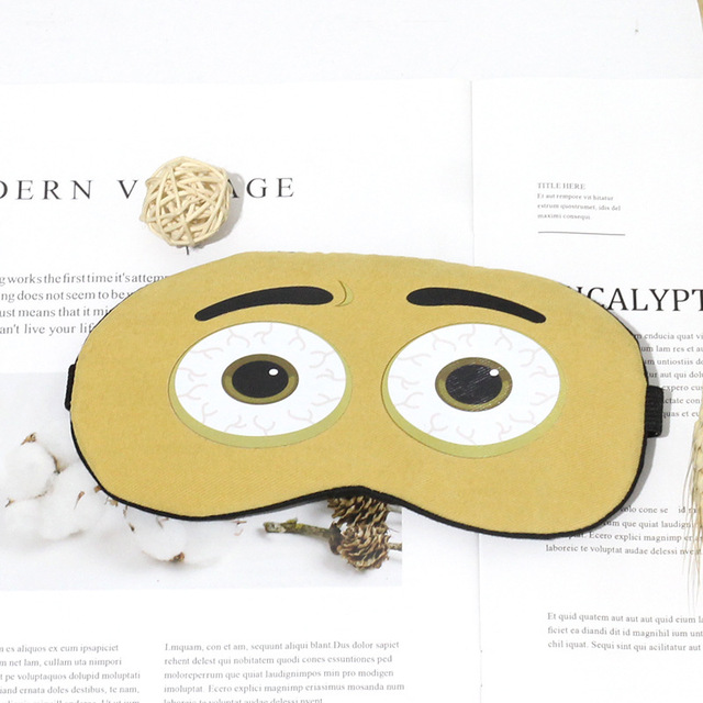 1pc Cartoon Sleep Eye Mask Cute Eye Cover Sleep Eyeshade Cover Breathable Sleeping Blindfold