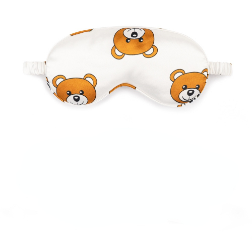 Cartoon Silk Sleep Mask Comfortable Cute Bear Sleeping Mask For Children Adult Sleep Improve Eye Patches For Traveling Home