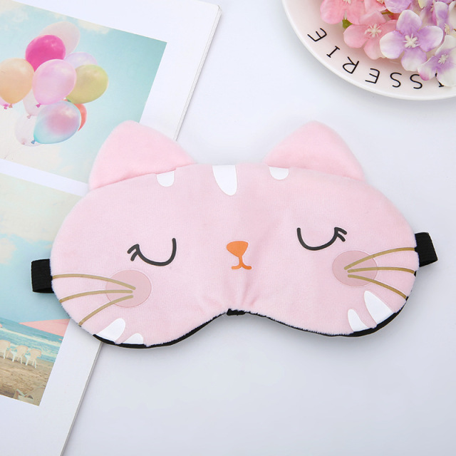 Sleep Eye Mask Eyeshade Cotton Cat Eyepatch Sleeping Mask Cute Eye Cover Travel Rest Eye Band Sleeping Aid Kids Eye Blindfolds